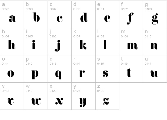 Firenze lowercase a-z preview
