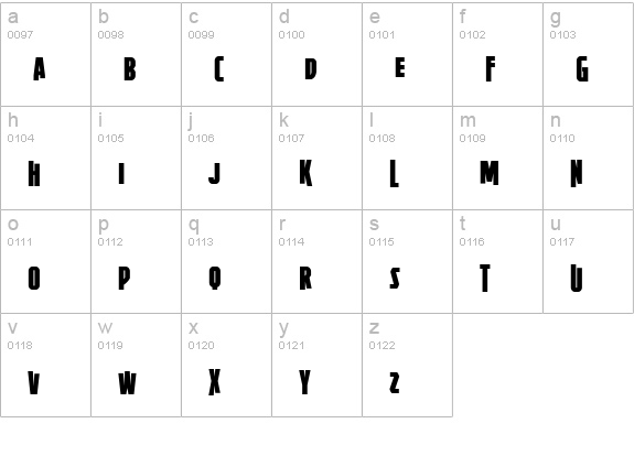 Firepower BB lowercase a-z preview