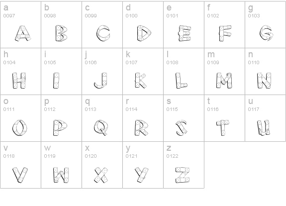 First Aid lowercase a-z preview
