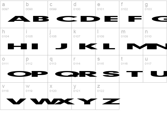 First Blind lowercase a-z preview