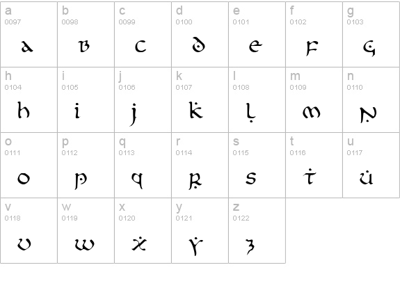 First Order Light lowercase a-z preview