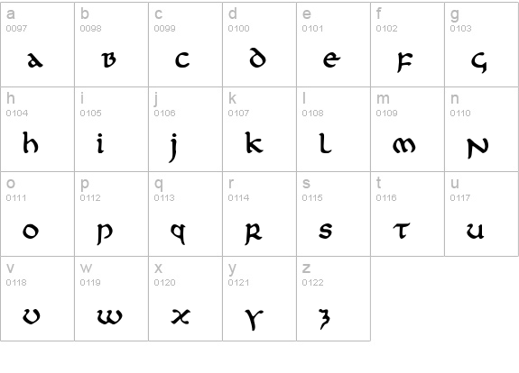 First Order Plain lowercase a-z preview