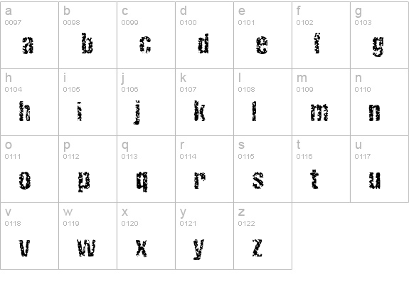 FistroRatted Normal lowercase a-z preview