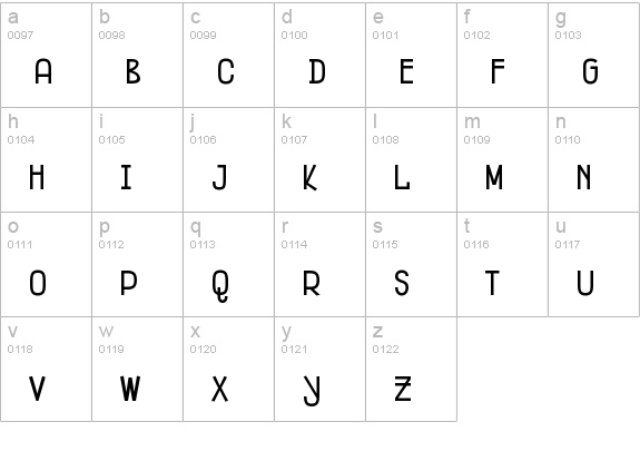 Fitzgerald lowercase a-z preview