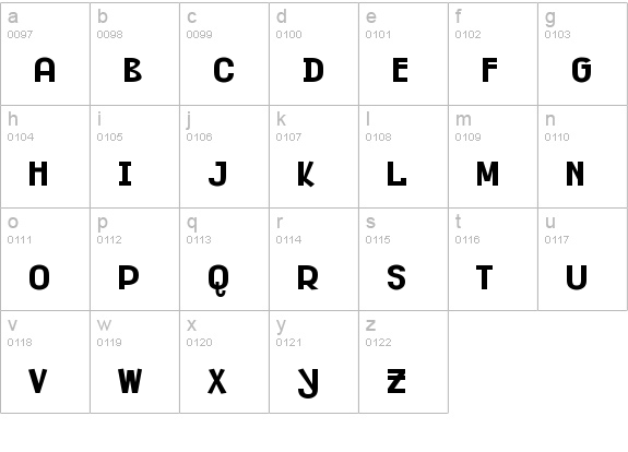Fitzgerald Black lowercase a-z preview