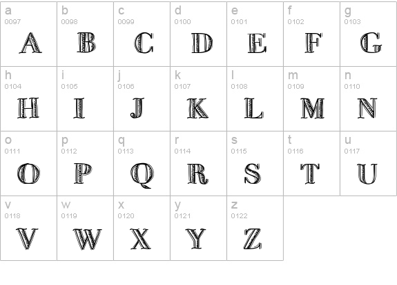 FiveDollar lowercase a-z preview