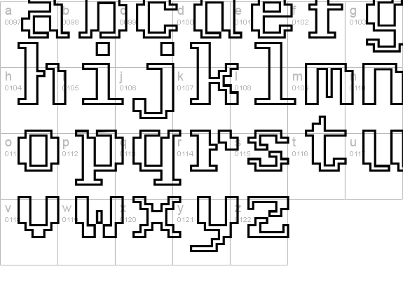FixCystNeon lowercase a-z preview