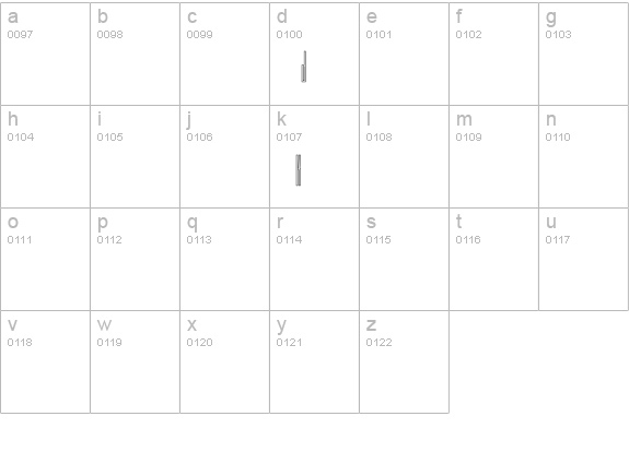 FlacoInline lowercase a-z preview