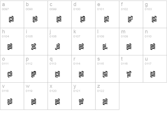 FlagDayTwo lowercase a-z preview
