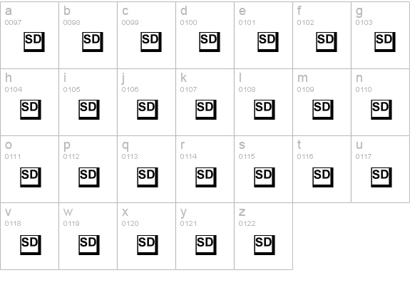 Flak Jacket lowercase a-z preview