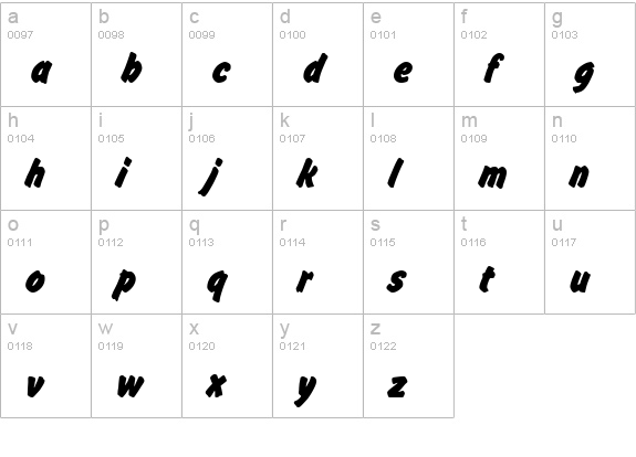 FlashDBol lowercase a-z preview