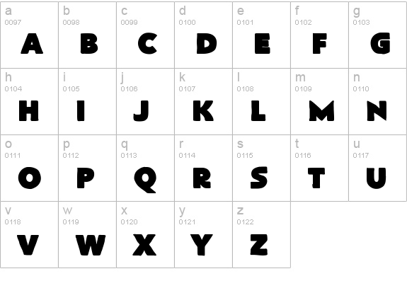 FlatBread lowercase a-z preview