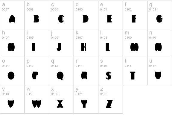 Flatiron NF lowercase a-z preview