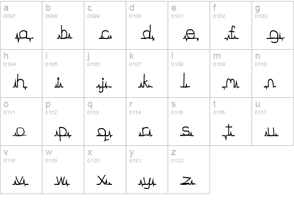 flatline lowercase a-z preview