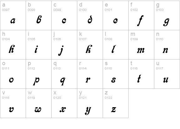 Fleetwood Regular lowercase a-z preview