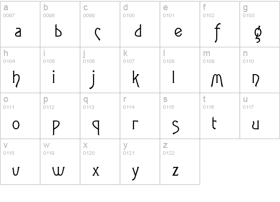 Fletch Normal lowercase a-z preview