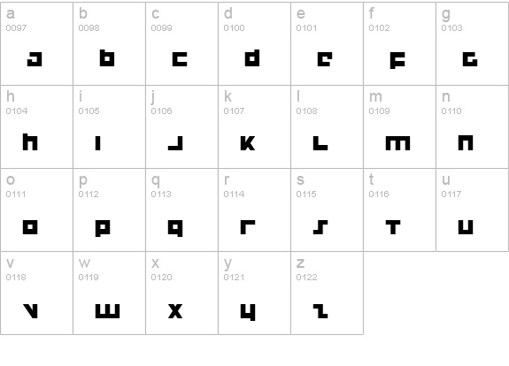 Flight Corps lowercase a-z preview