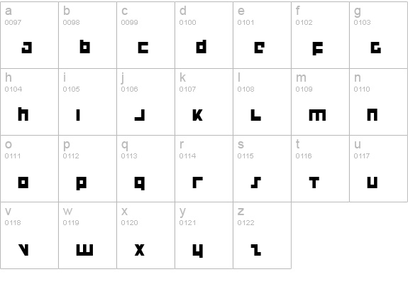 Flight Corps Condensed lowercase a-z preview