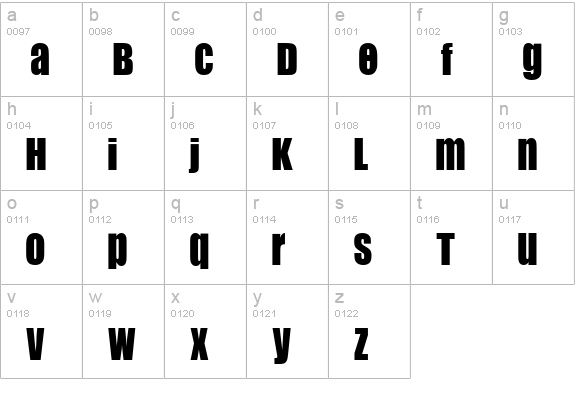Flip Flop lowercase a-z preview