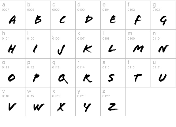 Flood Std lowercase a-z preview