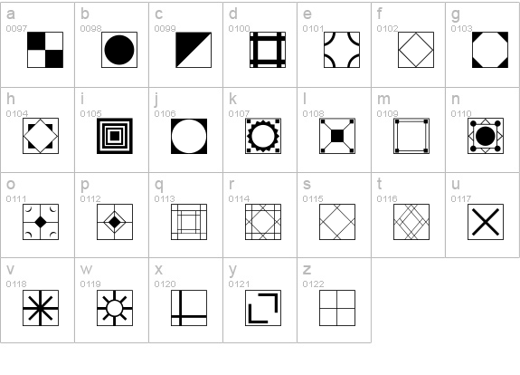 Floor Tile Patterns JL lowercase a-z preview