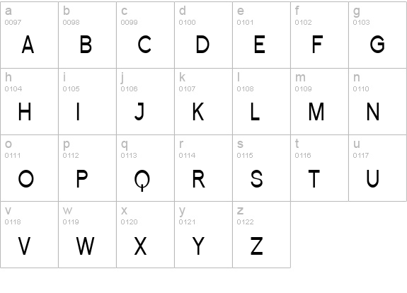 Florencesans SC Cond lowercase a-z preview