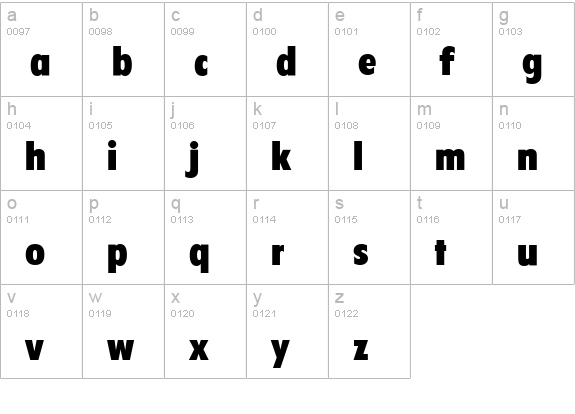 FloridaSerial-Heavy-Regular lowercase a-z preview