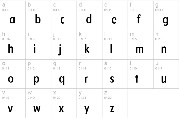 FloridaSerial-Medium-Regular lowercase a-z preview