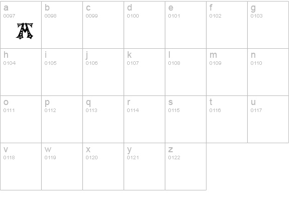 Florimel lowercase a-z preview