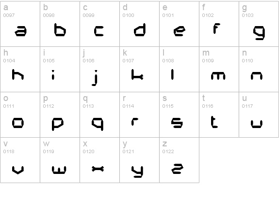 Flotsam Astronaut lowercase a-z preview