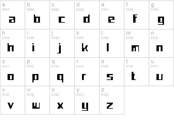 Flotsam Performance lowercase a-z preview