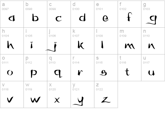 Flow lowercase a-z preview