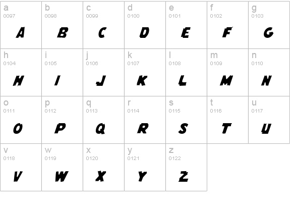 Flying Leatherneck Light lowercase a-z preview