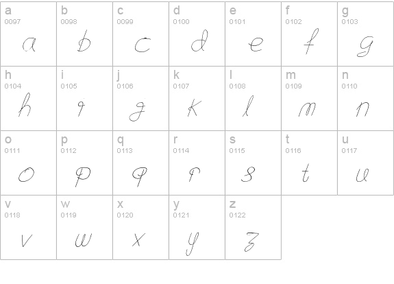 Flying Without Wings lowercase a-z preview