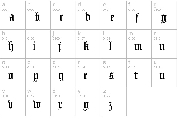 FlyingHollander lowercase a-z preview