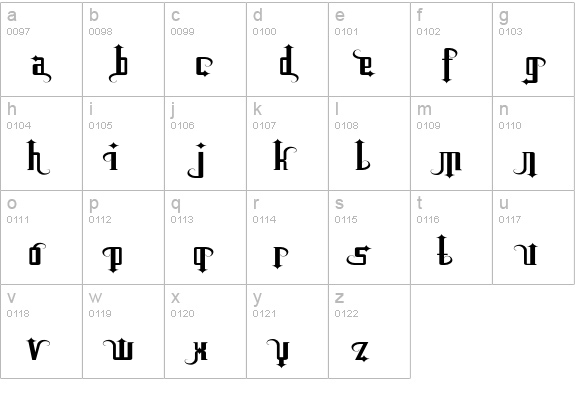 FlytrapBrier lowercase a-z preview