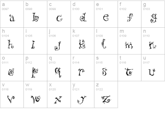 Fobia lowercase a-z preview