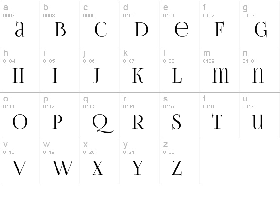 FoglihtenNo06 lowercase a-z preview