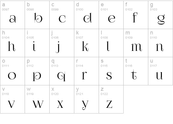 FoglihtenNo07 lowercase a-z preview