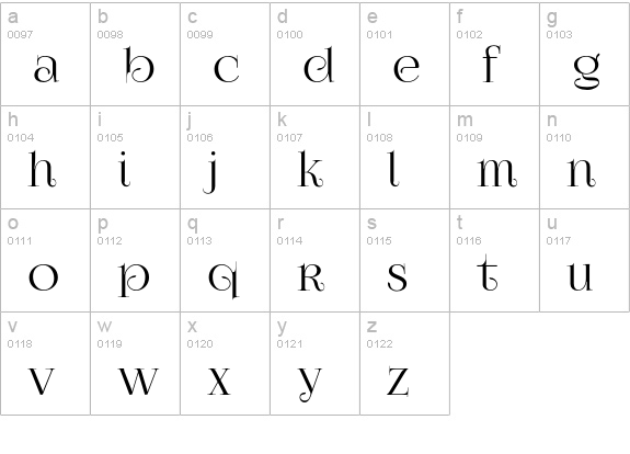 FoglihtenNo07calt lowercase a-z preview