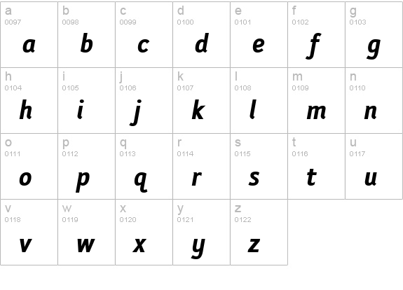Folder Bold Italic lowercase a-z preview