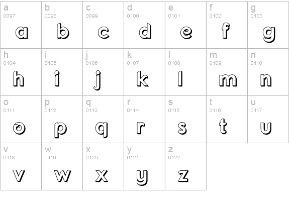 Fonarto XT lowercase a-z preview