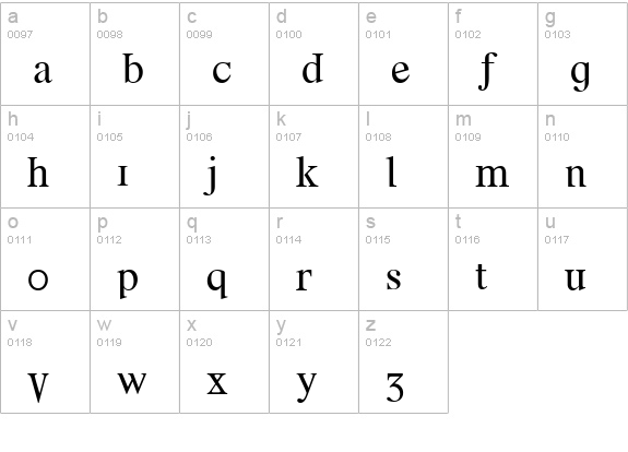 Font Error lowercase a-z preview
