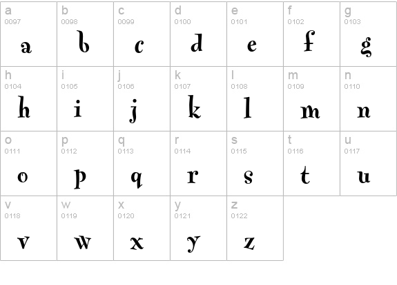 FontesqueText-Bold lowercase a-z preview