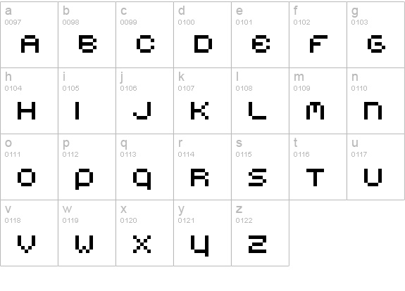 fontline6_2 lowercase a-z preview