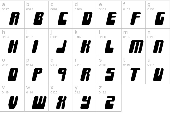 Force Majeure lowercase a-z preview