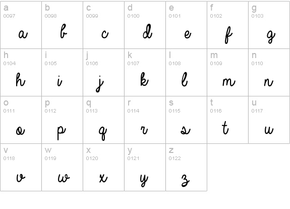 foreverInMyHeart lowercase a-z preview