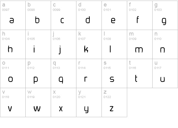 Forgotten Futurist Rotten lowercase a-z preview