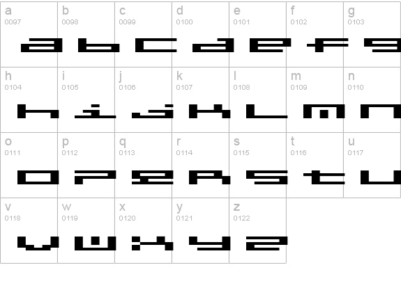 Formant237Plain lowercase a-z preview