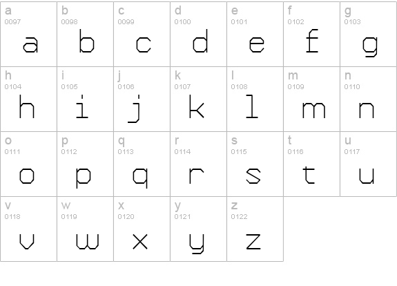 Formation Light lowercase a-z preview
